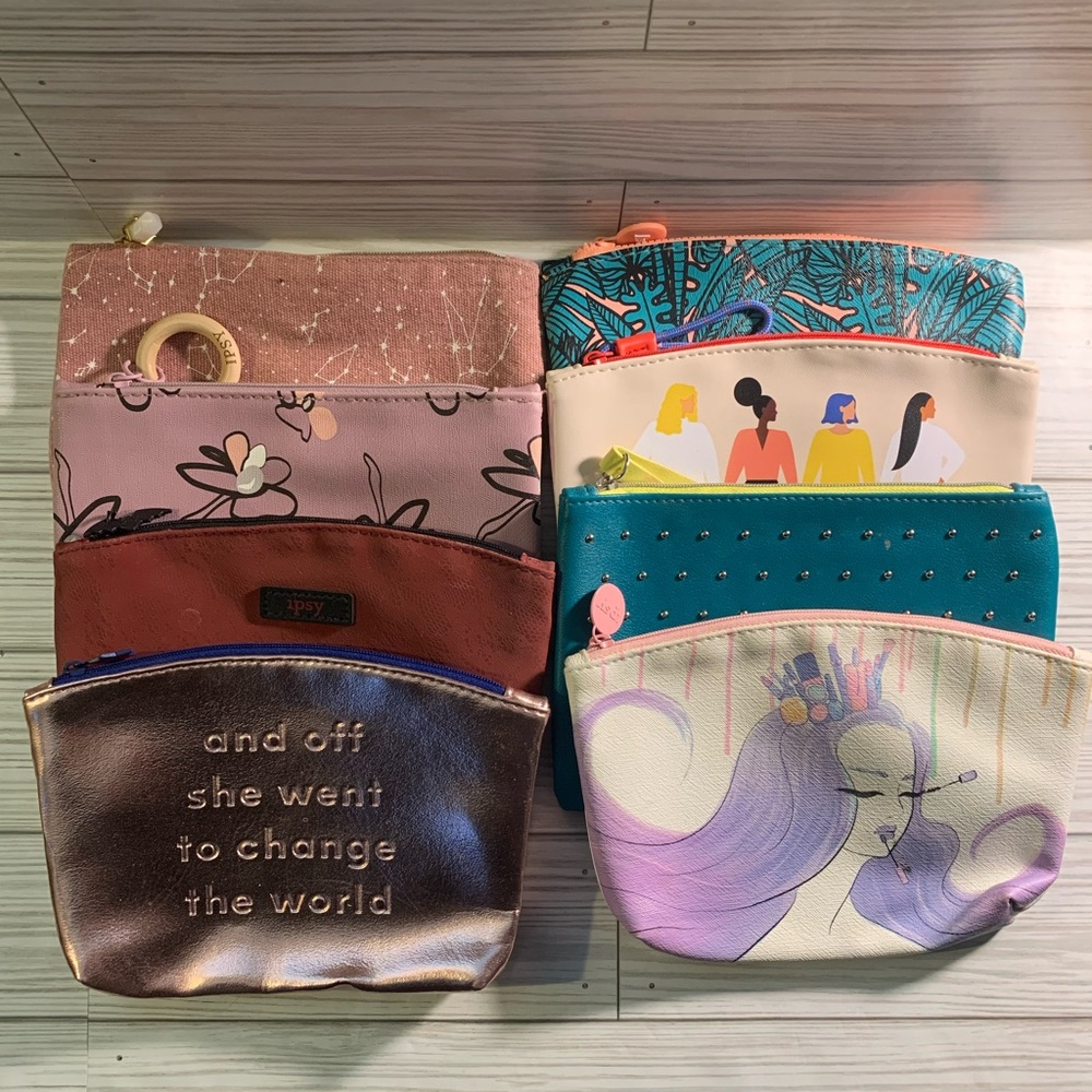 Ipsy Cosmetic Bag Collection - Pink, Teal, and Cream